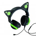 AxentWear x Brookstone Cat Ear Headphones - Green