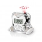 Self-setting atomic projection clock - Transparent 